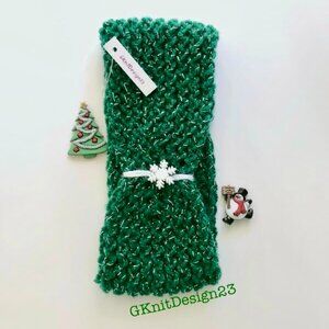 Hand knitted headband, Ear warmer for Christmas